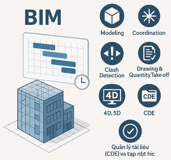 Tiến độ huy động nhân sự thực hiện BIM