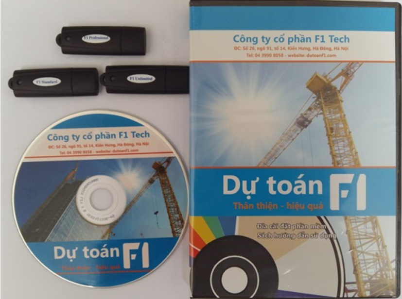 Phần mềm dự toán F1 bản quyền