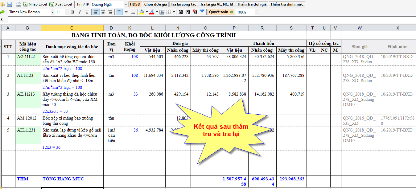 Sau thẩm tra và tra lại