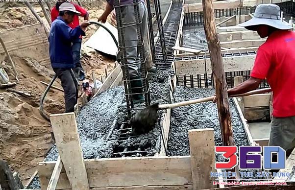 Thi công đổ bê tông móng
