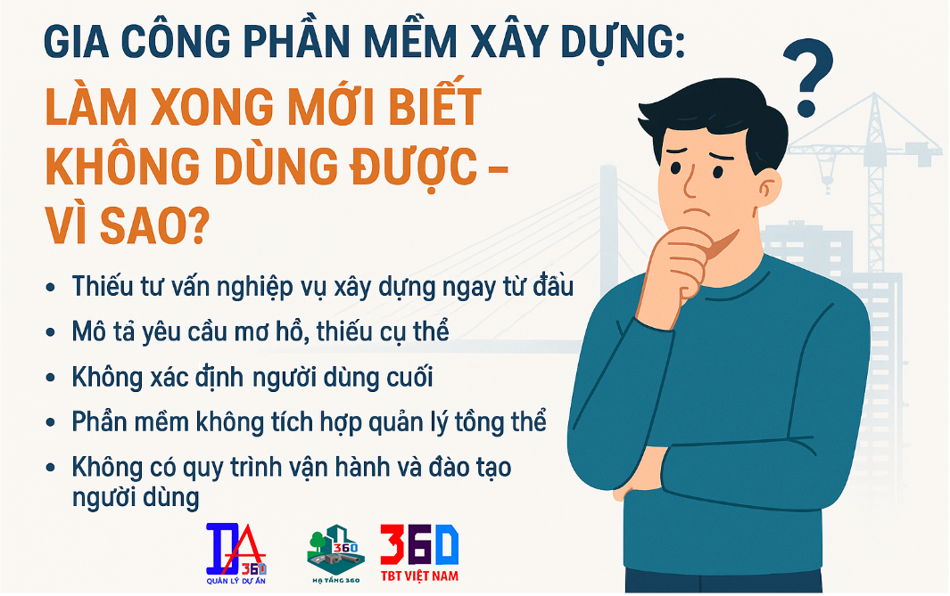 Gia công phần mềm xây dựng: Làm xong mới biết không dùng được – Vì sao?