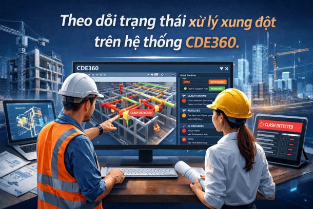 Theo dõi và xử lý Issue trực quan trên hệ thống quản lý dự án CDE360 Việt Nam.