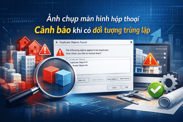 Ảnh chụp màn hình hộp thoại Cảnh báo khi có đối tượng trùng lặp