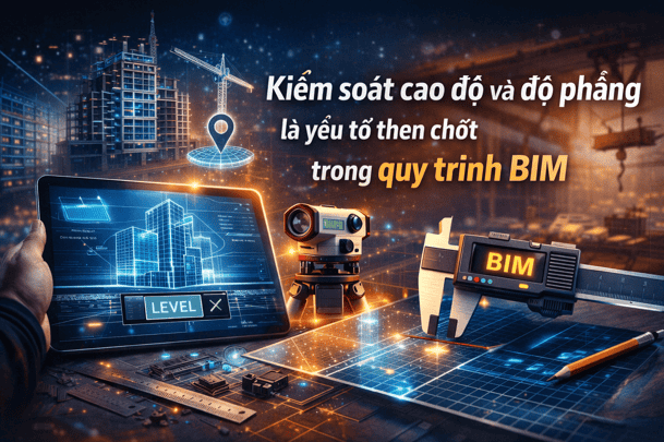 Kiểm soát cao độ và độ phẳng là yếu tố then chốt trong quy trình BIM