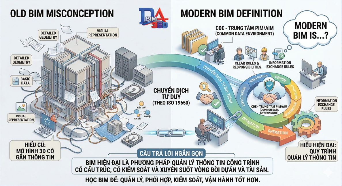 Có thể hiểu BIM hiện đại bằng một câu ngắn gọn không