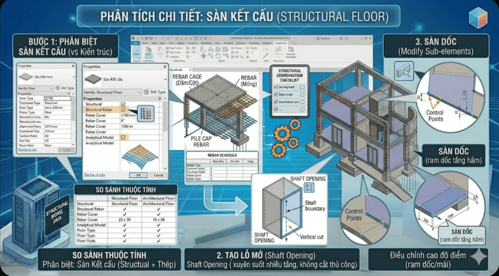 Học BIM kết cấu - Hệ thống sàn kết cấu