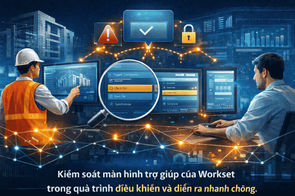  Kiểm soát màn hình trợ giúp của Workset trong quá trình điều khiển và diễn ra nhanh chóng.