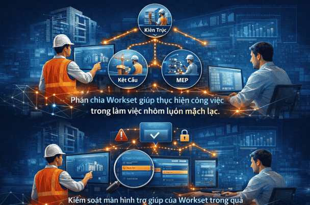 Phân chia Workset giúp thực hiện công việc trong làm việc nhóm luôn mạch lạc.