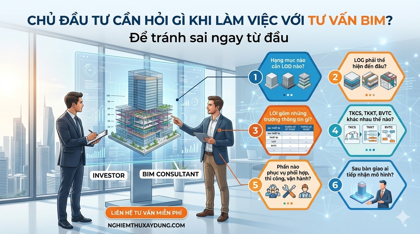 Củ đàu tư cần hỏi gì trước khi ký hợp đồng BIM
