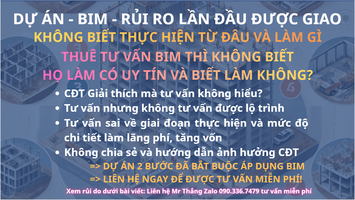 Rủi ro cho Chủ đầu tư khi thực hiện BIM lần đầu