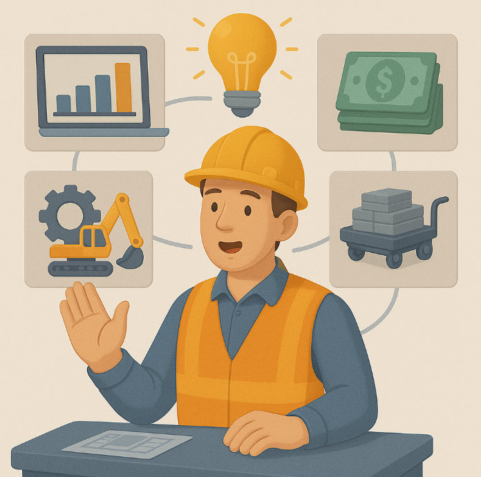 Quản Lý Tiến Độ, Dòng Tiền, Vật Tư và Máy Móc