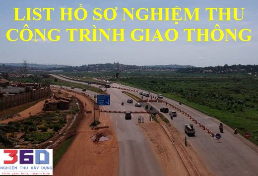 list danh mục hồ sơ công tình giao thông
