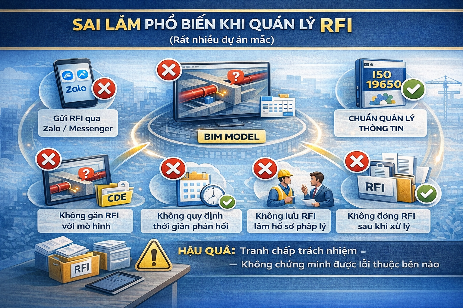 Sai lầm phổ biến khi quản lý RFI (Rất nhiều dự án mắc)