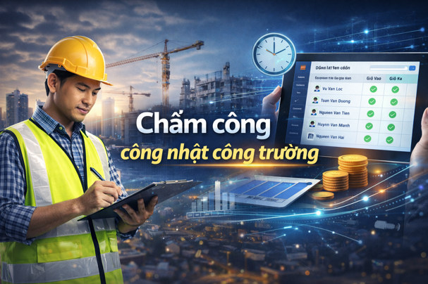 Hướng dẫn Chấm công công nhật công trường Trên phần mềm Quản lý thi công 360