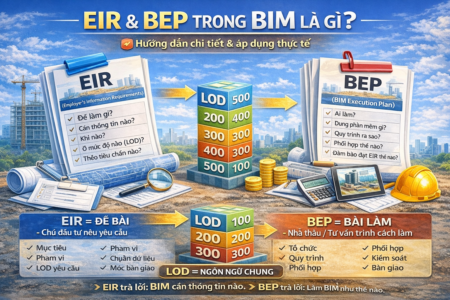 EIR và BEP trong BIM là gì? Hướng dẫn chi tiết dễ hiểu và áp dụng thực tế - Đào tạo BIM online