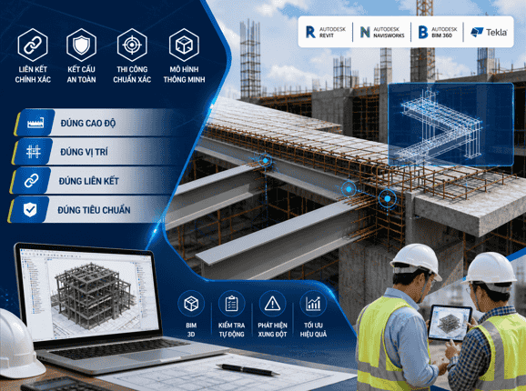 Khi dựng dầm sàn cần lưu ý gì để join connection đúng