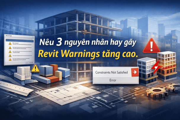 Nêu 3 nguyên nhân hay gây Revit Warnings tăng cao