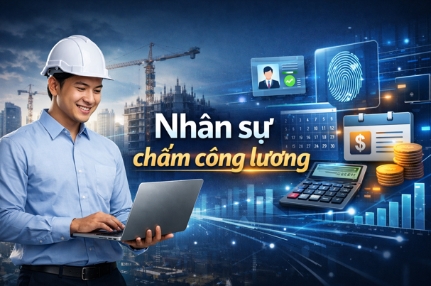 Hướng dẫn Nhân sự chấm công lương Trên phần mềm Quản lý thi công 360