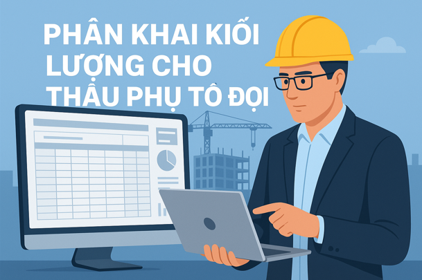 Hướng dẫn Phân khai khối lượng cho thầu phụ tổ đội Trên phần mềm Quản lý thi công 360