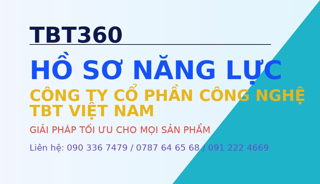Hồ sơ năng lực Công ty Cổ phần Công nghệ TBT Việt Nam — 360 Platform phần mềm xây dựng
