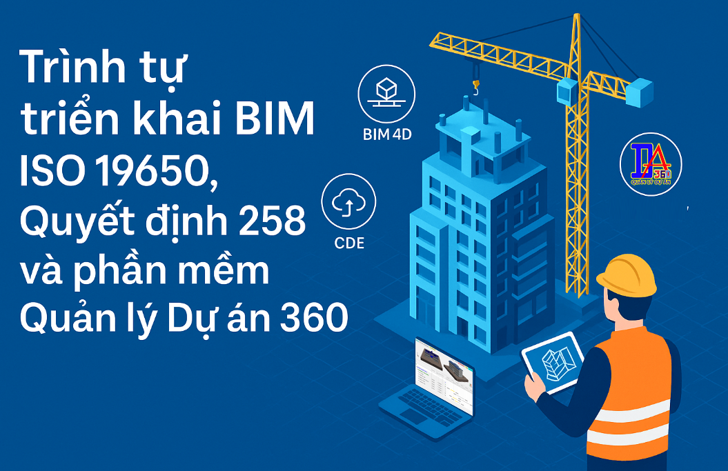 Các bước trình tự triển khai BIM – ISO 19650, Quyết định 258 và phần mềm Quản lý Dự án 360