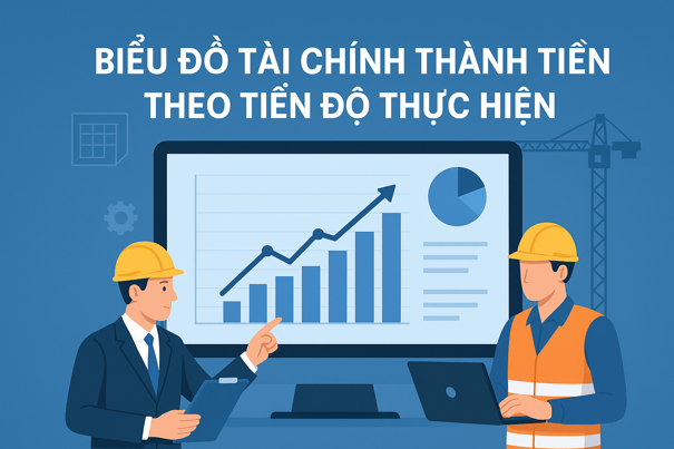 Hướng dẫn biểu đồ tài chính thành tiền theo tiến độ thực hiện Trên phần mềm Quản lý thi công 360