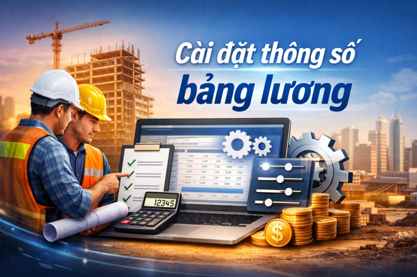Hướng dẫn Cài đặt thông số bảng lương Trên phần mềm Quản lý thi công 360