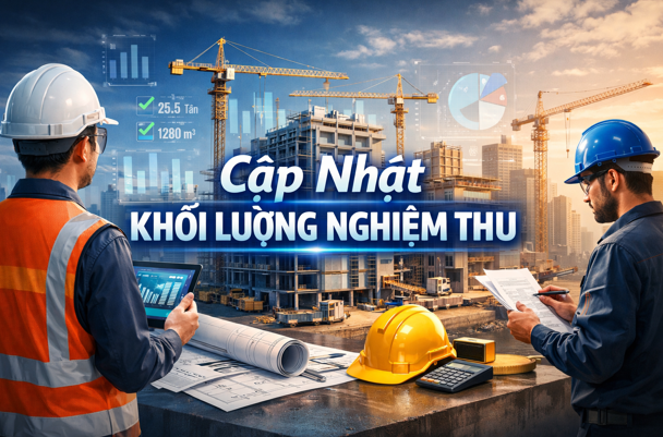 Hướng dẫn Cập Nhật Khối Lượng Nghiệm Thu Trên phần mềm Quản lý thi công 360