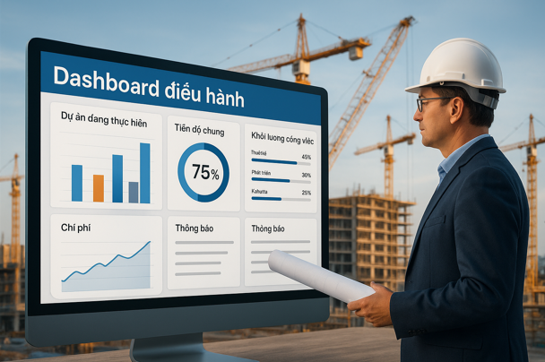 Hướng dẫn Dashboard điều hành Trên phần mềm Quản lý thi công 360