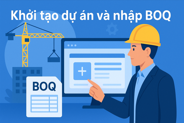 Hướng dẫn Khởi tạo dự án và nhập BOQ Trên phần mềm Quản lý thi công 360
