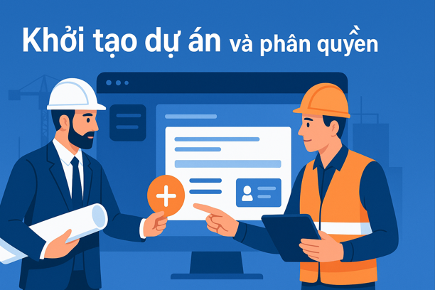Hướng dẫn khởi tạo dự án và phân quyền trên phần mềm Quản lý thi công 360