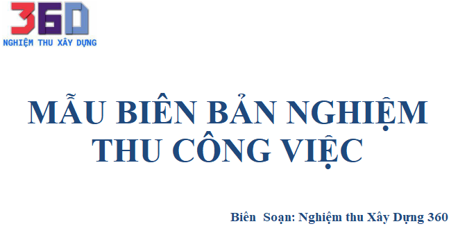 Mẫu biên bản nghiệm thu công việc