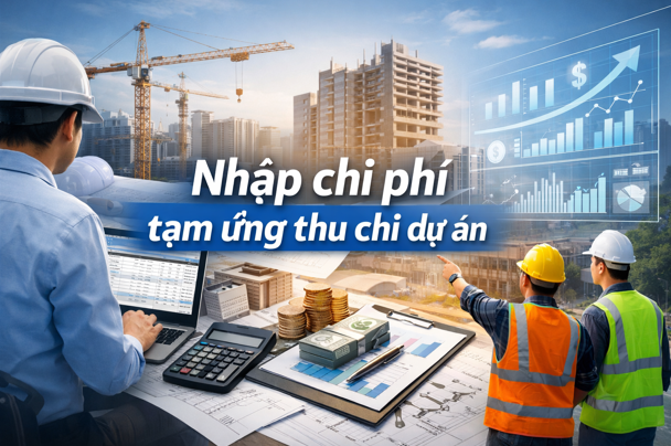 Hướng dẫn Nhập chi phí tạm ứng thu chi dự án Trên phần mềm Quản lý thi công 360