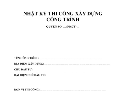 Hướng dẫn viết nhật ký thi công xây dựng và các thủ thuật cần thiết trong hồi ký