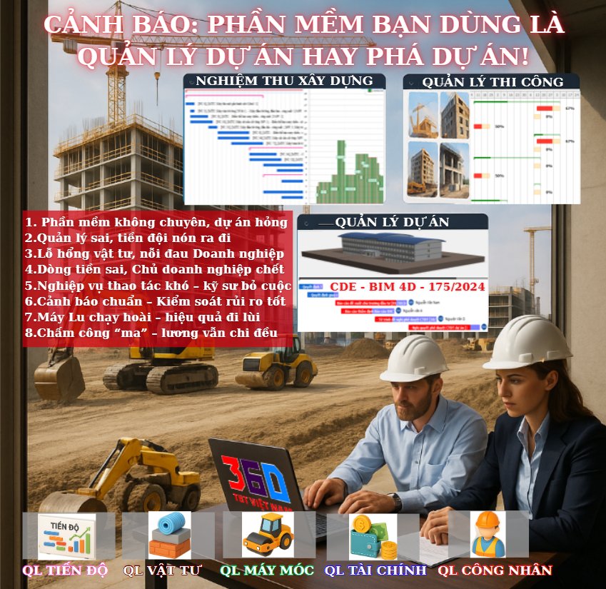 CẢNH BÁO: Bạn đang dùng phần mềm quản lý thi công mà tưởng là tốt, nhưng thực chất đang đánh cược!